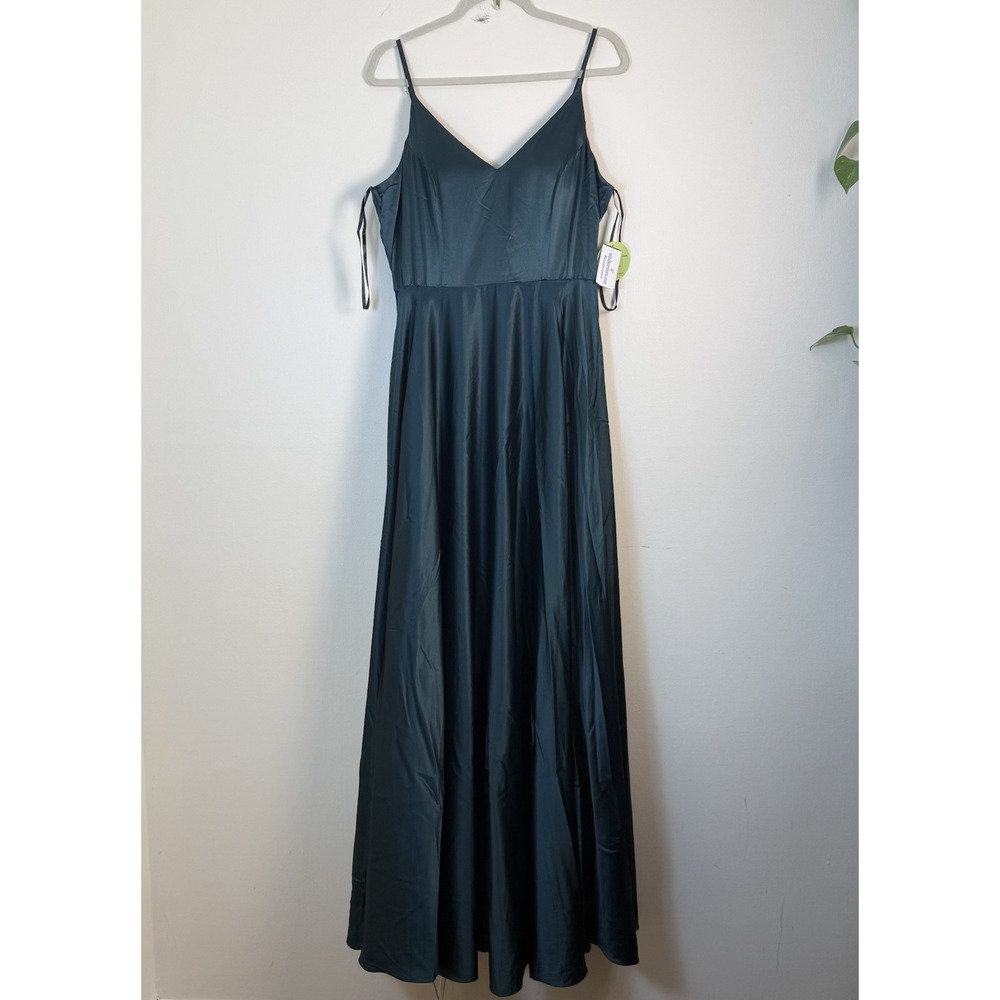 Windsor Women Hunter Green Maxi Dress Prom HOCO sz 13/14 Cocktail Periwinkle NWT